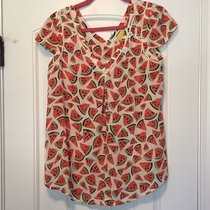 Anthro Watermelon Top